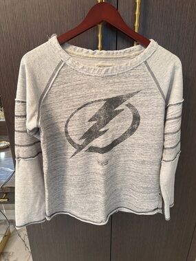 CCM Heather Gray Graphic Sweatshirt with Lightning Bolt
